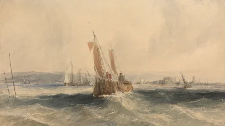 Schepen bij het eiland Wight