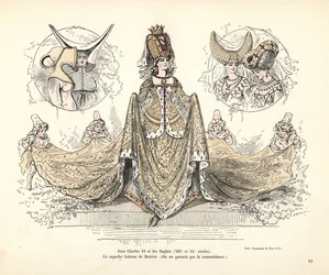 Kostuum van Isabeau van Beieren, Koningin van Frankrijk, hoofdtooien