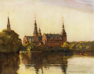 Denemarken: Frederiksborg Kasteel (kleur litho)