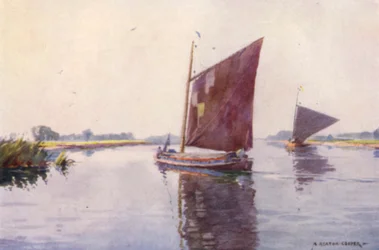 Wherries op de Waveney, Suffolk