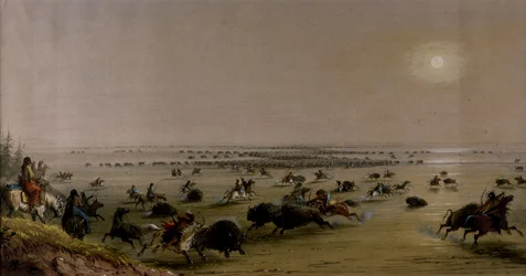 Een „omsingeling“ van Buffalo door indianen