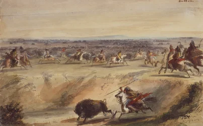 Een Omringing of Jacht op de Buffel, c.1839