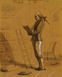 Boekenmaniak met een „Elzivir“ in de hand!