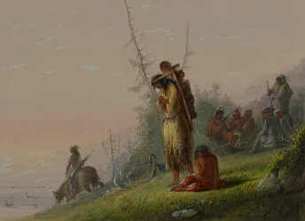 Kampement van indianen