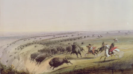 Jacht op buffels, 1837