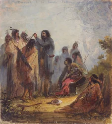Geschenken aan de Slangenindianen, ca. 1837
