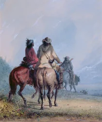 Trappers vertrekken voor de beverjacht, 1837