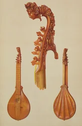 Cittern gemaakt door Antonio Stradivarius (c.1644-1737) 1700, uit 