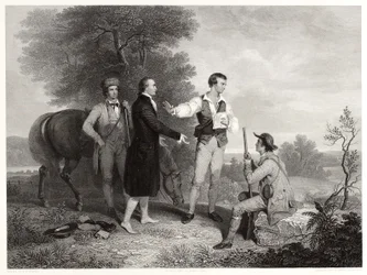 De Gevangenneming van Majoor Andre, naar Asher B. Durand, ca. 1846