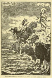 Illustratie van Alfred Le Pete (1841-1909) in Gros-Jean en zijn pastoor