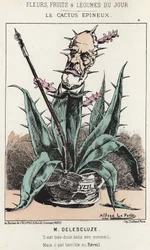 Le Cactus Spineux: Cartoon over Louis Charles Delescluze (1809 - 1871) - ill. van 16/01/1871 in 