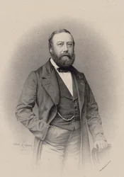 Portret van de componist en chansonnier Gustave Nadaud 1820-1893, 1862