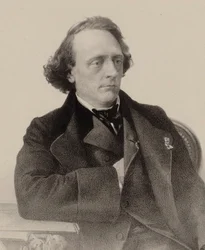 Portret van de pianist en componist Henry Litolff, 1858