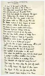 Origineel manuscript van de Epiloog van de Idylls of the King, ca. 1872