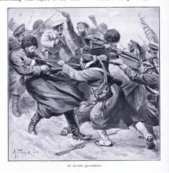 Op korte afstand, illustratie uit Cassells History of the Russo-Japanese War Vol 1, ca. 1900