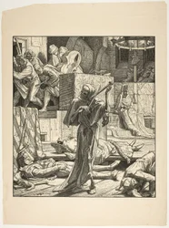 De Dood als wurger, de eerste uitbraak van cholera op een gemaskerd bal in Parijs, 1831