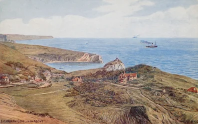 Lulworth Cove van bovenaf