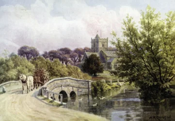 De brug, Coombe Bissett, nabij Salisbury