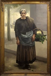 Marianne Offrey, groen schreeuwend. Vóór 1885. Museum voor Schone Kunsten in Pau.