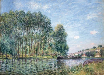 Een Bocht in de Rivier Loing bij Moret. Lente