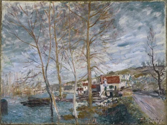 Overstroming in Moret, 1879