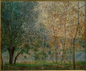 Het kanaal van de Loing in de lente