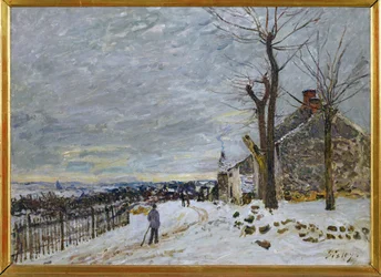Sneeuw in Veneux-Nadon, ca.1880 (schilderij op doek)