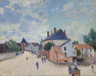 Straat in Moret, ca. 1890