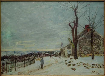 Sneeuwtijd in Veneux-Nadon