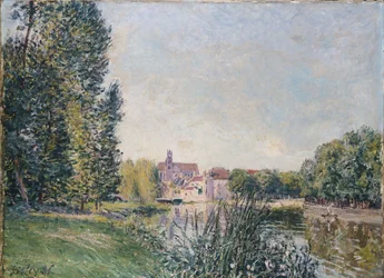 De Loing en de kerk bij Moret