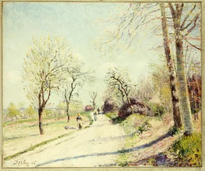De weg van Veneux naar Moret op een lentedag, 1886