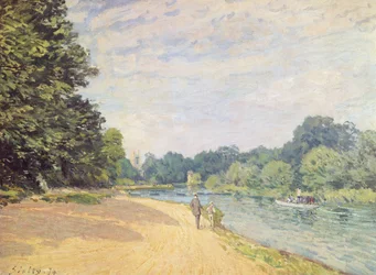 De Theems met Hampton Church, 1874