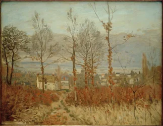 Uitzicht op Louveciennes in de herfst