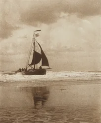 De aankomende boot