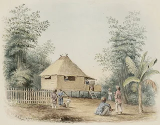 Inheems huis bij Manilla, 1842