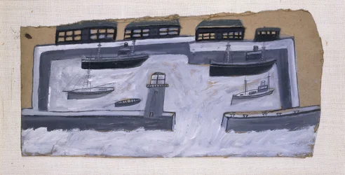 Huizen en schepen