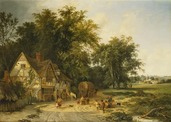 Voetballen Buiten de Gun Inn