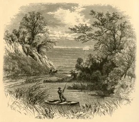 Glimp van Lake Michigan, 1874