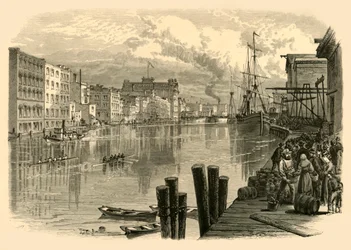 Milwaukee River, bij Milwaukee, 1874