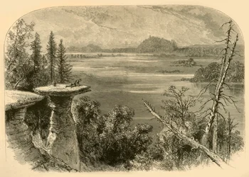Stand Rock, aan de Wisconsin River, 1874