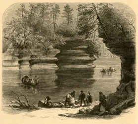 Stoombootrots, Wisconsin River, 1874