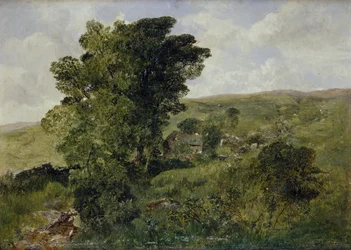Uitzicht op Nantlle, Caernarvonshire, 1855
