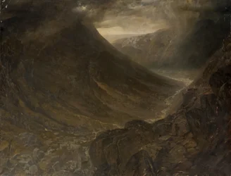 Wasdale Head vanaf Styhead Pass, Cumbria, c.1854
