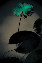 Emerald Spring, uit de serie Spring, 2020 (handgeschilderde foto)