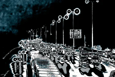 Northbound, 2016 (handgeschilderde foto)