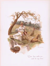 Kom leef met mij en wees mijn liefde, uit Some Old Love Songs gepubliceerd door Hildesheimer & Faulkner, 1892