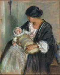 Moeder en huilende baby
