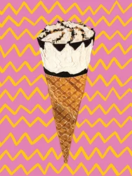 Popart-ijshoorntje