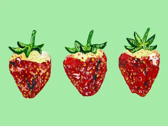 Levendige rode aardbeien