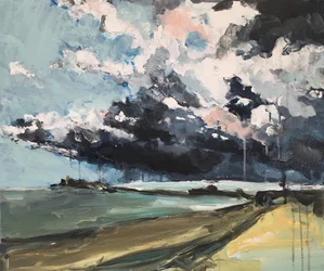 Storm boven de kust
